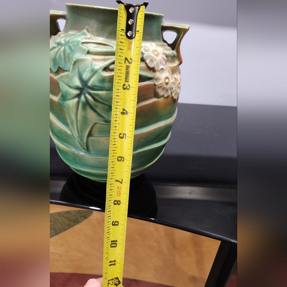 Roseville Vintage American Art Pottery Luffa Vase Original Sticker - Picture 5 of 6